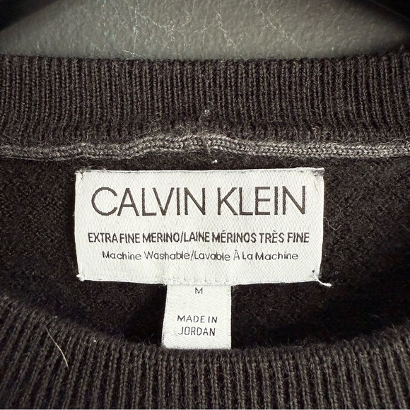 Calvin Klein Black Wool Crewneck Sweater - Picture 7 of 10